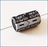WEET WAA Axial 85C 2000H Polarized Aluminum Electrolytic Capacitors Standard Low Voltage
