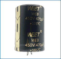 WEET WEB CD294 2000H at 105C General Snap in Aluminum Electrolytic Capacitors