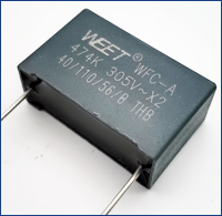 WEET WFCA THB 85 ℃ 85% X2 Metallized Polypropylene Film Capacitor 275V 305V 310VAC