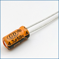 WEET WGD SL7 1000H at 105°C Radial Aluminum Electrolytic Capacitors 7mm Height Low Leakage Current