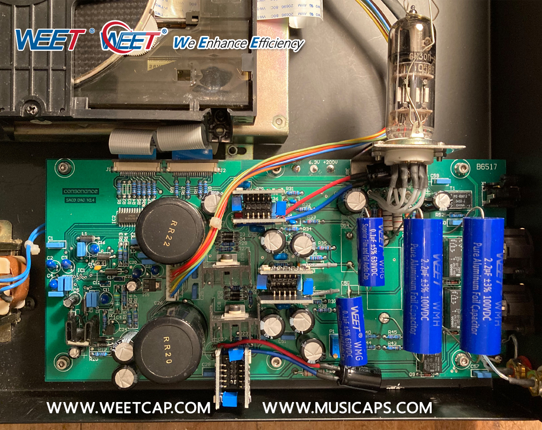 WEET WMH 2.2uF 100V Film Foil Caps Comparison of Metallized Film Capacitors