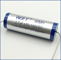 WEET WMH 2.7uF 100V Aluminum Capacitors for Bypassing in Crossover