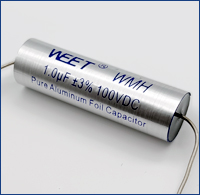 WEET WMH 1.0uF 100V Low Voltage Ratings for Midrange and Tweeter Capacitors