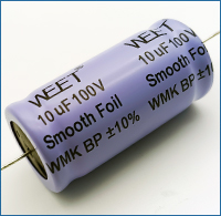 WEET WMK BP Axial 1KHZ Smooth Foil Aluminum Electrolytic Capacitors For Audio and Speaker System