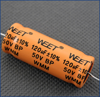 WEET WMM 100uF 50V  VIS ELKO 5388 Bipolar Capacitors