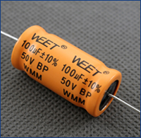 WEET WMM 100uF 50V  VIS ELKO 5388 Bipolar Capacitors