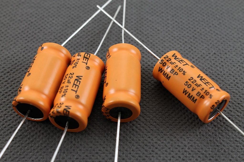 WEET WMM 22uF 50V Audio Capacitors Axial NP BP Aluminum Electrolytic