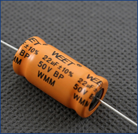 WEET WMM 22uF 50V Audio Capacitors Axial NP BP Aluminum Electrolytic