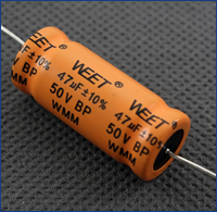 WEET WMM 47uF 50V Cross Nichicon Audio Capacitors