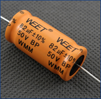 WEET WMM 82uF 50V Visaton Bipolar Elco Speaker Capacitor