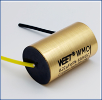 WEET WMO 0.22uF 630V Cross Jensen Copper Foil Paper In Oil Silver Lead