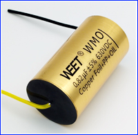 WEET WMO 0.82uF 630V Copper in OIL Capacitors Cross to Jupiter Copper Foil 400V