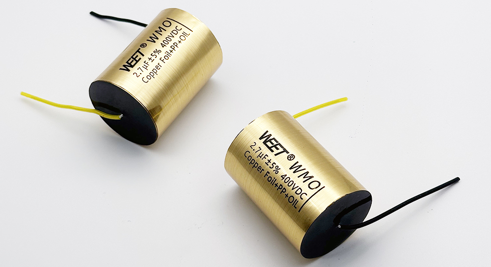 WEET WMO 2.7uF 400V Au Ag Lead Copper Foil Oil V-Cap CuTF Copper Foil Capacitors