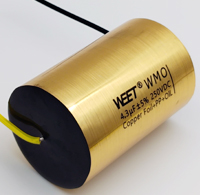 WEET WMO 4.3uF 250V Cross Copper Foil Paper Wax Capacitors 100V