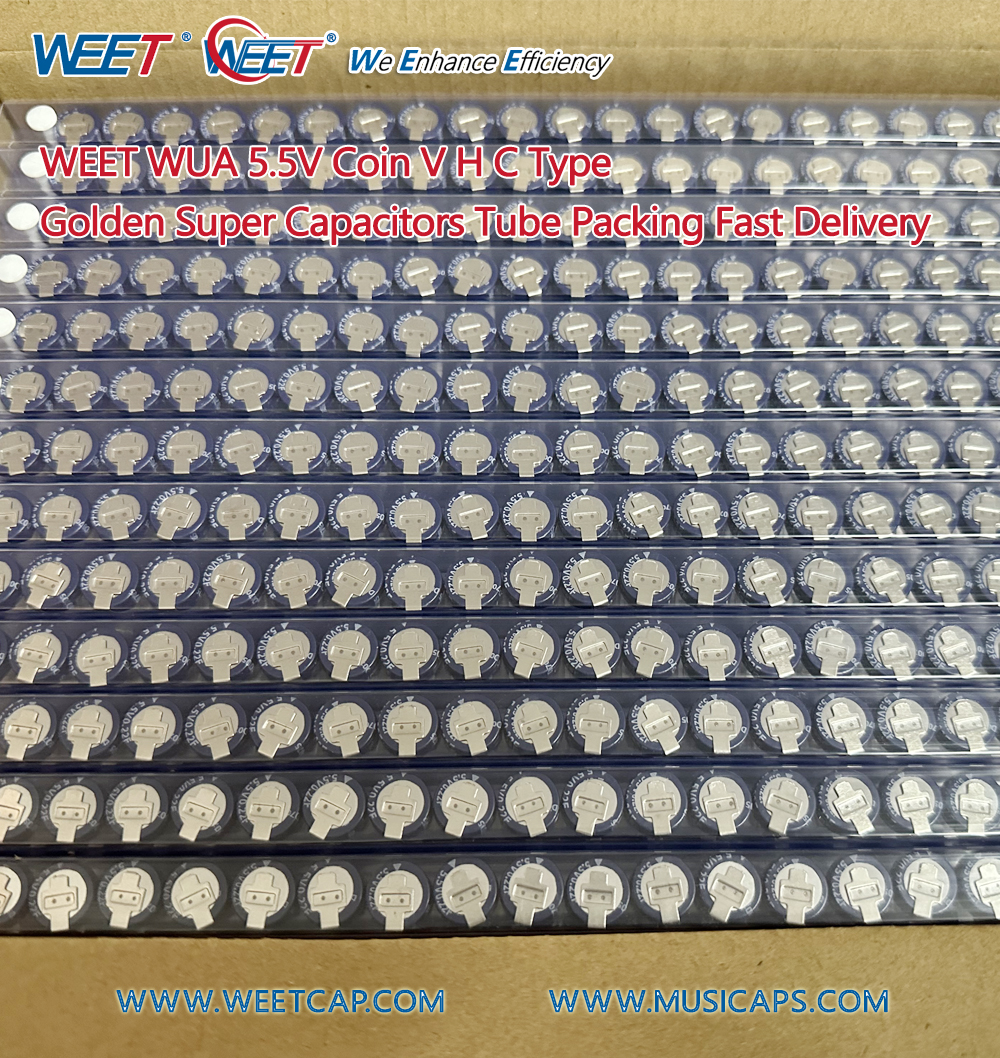 WEET-WUA-5.5V-Coin-V-H-C-Type-Golden-Super-Capacitors-Tube-Packing-Fast-Delivery